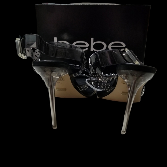 Bebe Strappy Rhinestone Heel - Picture 3 of 5